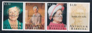Barbuda 1995 Queen Mother 95th Birthday Sg1845/8 photo