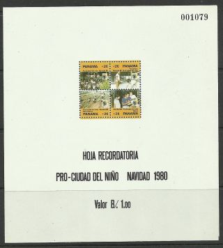 Panama.  1980.  Obligatory Tax - Childrens Village Miniature Sheet.  Sg: Ms1284. . photo