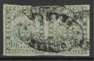 Colombia.  1880.  50c Emerald On Bluish Paper.  Type Iv.  Good Pair. photo