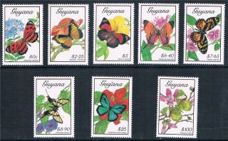 Guyana 1989 Butterflies Sg 2657/64 photo