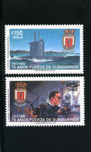 Chile 1992 75 Years Submarines Force Scarce photo