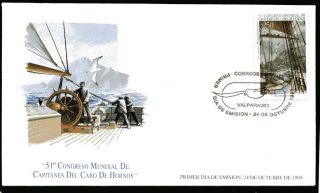 Chile 1995 Fdc 51th World Meeting Cape Horn Captains photo