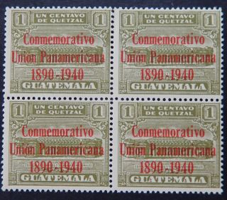 Guatemala Stamp Never Hinged Block Of 4 With Gum photo