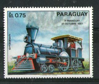 Paraguay First Paraguayan Steam Locomotive Commemorative Stamp photo