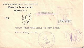 1927 Panama Reg To Cristobal Canal Zone Without Franking Cover photo