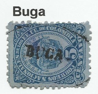 Colombia.  1883.  5c Blue/blue.  Sg: 109.  Fine 