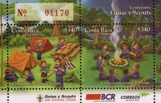 Costa Rica Centennial Guides & Scouts Sc 646 2011 photo