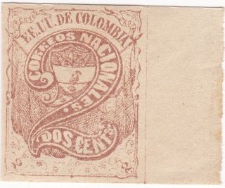Colombia Stamp 1870 - 1874 Numeral Stamp Scott 68 A28 photo