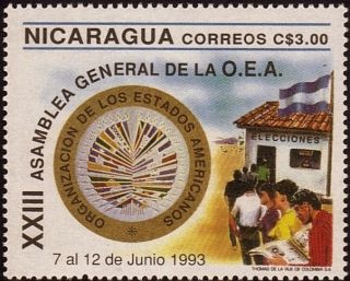 Nicaragua O.  E.  A.  Sc 1980 1993 photo