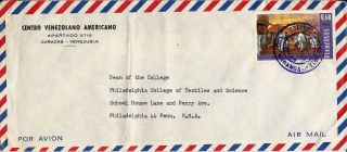 1966? Venezuela Airmail Cover Caracas To Philadelphia Penna.  U.  S.  A. photo