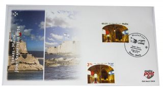 Malta Maltapost Israel Joint Issue The Knights Hospitaller Halls Valletta Acre photo