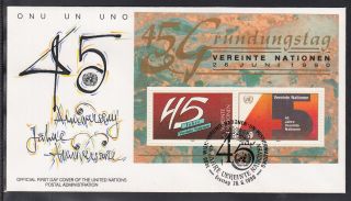 A - 36) Un Vienna 1990: Fdc With Block 