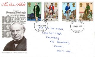22 August 1979 Sir Rowland Hill Post Office First Day Cover Oxford Fdi photo