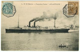 Postcard Buenos Aires - Bordeaux Ss Atlantique,  1905 photo