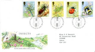 12 March 1985 British Insects Royal Mail First Day Cover London Sw Shs (w) photo