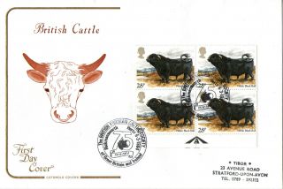 6 March 1984 British Cattle Cotswold First Day Cover Fresian Cattle Society Shs photo