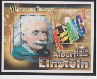 Dominica Albert Einstein 50th Memorial Issue S/s Scott 2228 photo
