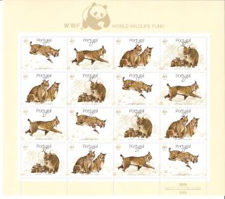 Portugal 1988 Lynx World Wildlife Fund Mini - Sheet (sc 1719a) photo