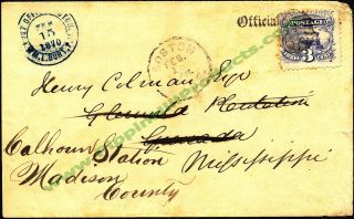 1869 114 3¢ Ultramarine Postal Cover Unusual Usage Unknown Cancel Boston Mass photo