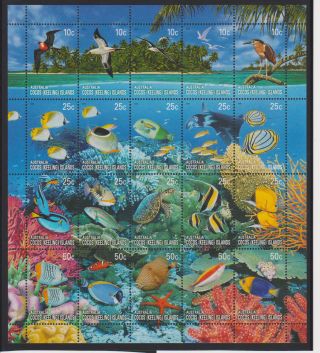 Cocos Islands Coral Reefs Sheet Of 20 Scott 344 photo