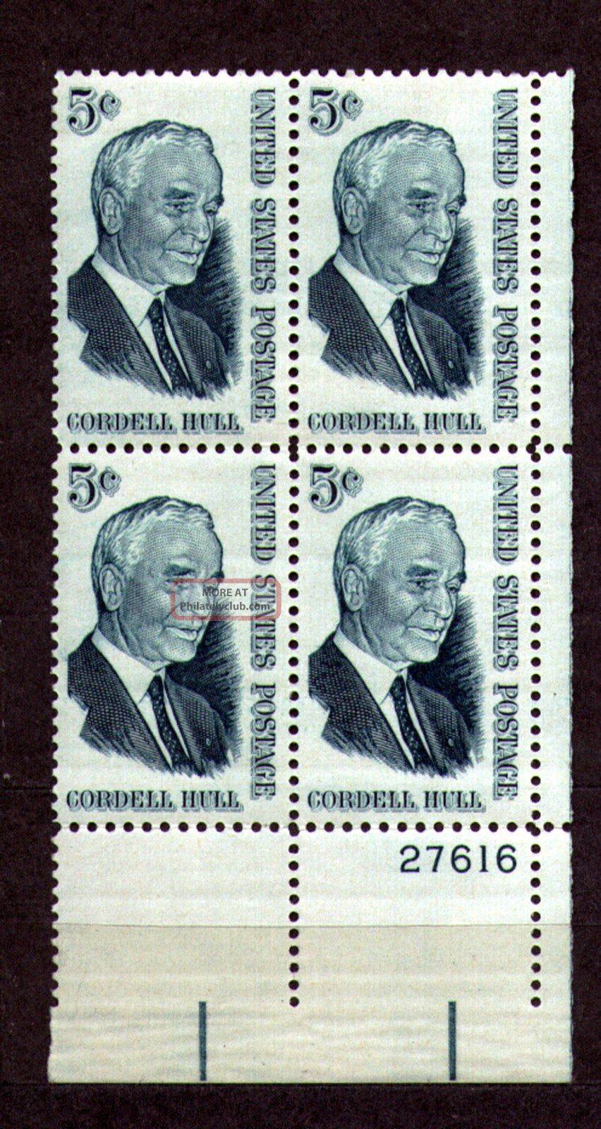 Usa 1963 5c Cordell Hull Longest - Tenured U. S. Secretary Of State - 1235