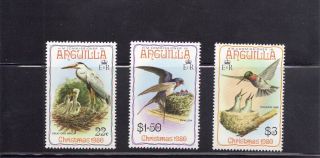 Anguilla 1980 Birds Scott 399 - 401 photo