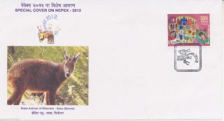 [indsazc12] Antelope,  Goat,  Serow,  Mountain Goats,  Cover,  Nepex,  India,  2012 photo