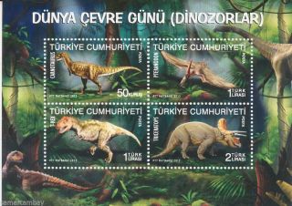 [turdin12] Dinosaurs,  Jurassic,  Extinct Animals,  Fauna,  Sheet,  Turkey,  2012 photo