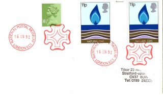 16 June 1992 Cover National Postal Museum Maltese Cross London Ec 1 Shs photo