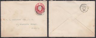 Kevii 1d Red Emb ' D Stationery Envelope;york Cds To Hull photo