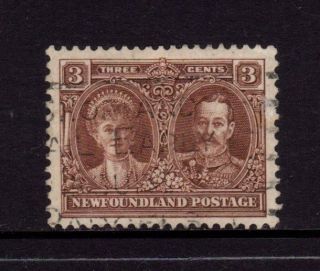 Newfoundland Canada 1928,  Sc 147 Queen Mary & King George V (kgv) 3c Brown, photo
