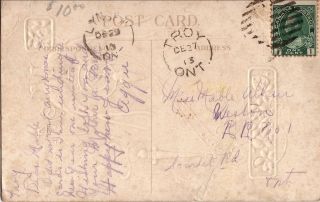 1913 Happy Year Postcard - - Troy & Lynden,  Ontario Hand Cancels photo