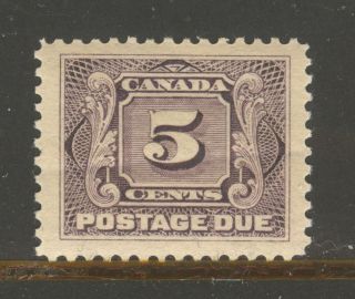 Canada J4,  1906 5c Postage Due - First Postage Due Series,  Nh (bend) photo