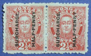1895 Tonga 1/2d Scott 33 33b S.  G 29a 29d Error Cs00887 photo