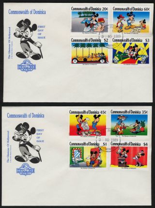 Dominica 1208 - 17 Fdc ' S Disney,  The Glamour Of Hollywood photo