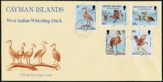 Cayman Islands 681 - 5 Fdc Birds,  Whistling Duck photo
