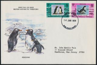 British Antarctic Territory 72 - 3 Fdc Penguins,  Birds photo
