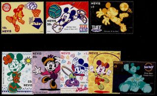 Nevis 829 - 36 Disney,  Mickey Playing Sports,  Minnie Mouse photo