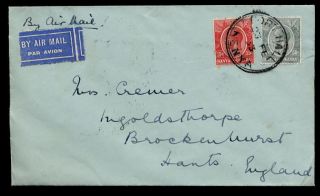 Kut 1933 Kg5th Air Cover To Uk. . .  Fort Hall Kenya Cancel photo