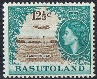 Basutoland Stamp 1962 12 1/2c Brown And Turq Green Sg76 photo