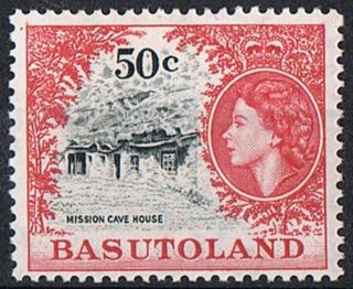 Basutoland Stamp 1962 50c Dp Ultramarine And Crimson Sg78 photo