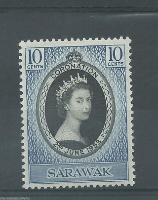 Sarawak - 1953 - Coronation - Sg187 - Cv £ 1.  60 - Mounted photo