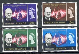 British Virgin Islands Qe Ii 1966 Churchill Commemoration Sg 197 To Sg 200 photo