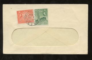 Aden 1957 National Bank Of India Window Envelope. . .  10c + 5c Local Rate photo