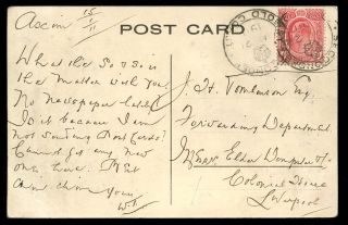 Gold Coast 1911 Ppc Native Group + Missionaries 1d With Sekondee Crown Postmark photo
