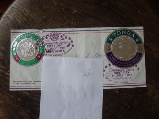1967 Vintage Tonga Coronation Day Postage Stamp photo