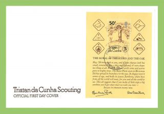 Tristan Da Cunha 1982 75th Anniv Of Boy Scout Movement M/s On First Day Cover photo