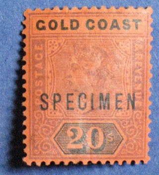 1894 Gold Coast 20s Scott 25 S.  G.  25 Specimen Cs01019 photo