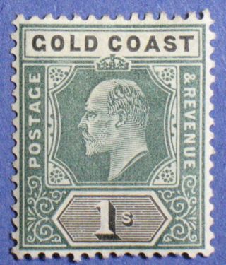 1902 Gold Coast 1s Scott 44 S.  G.  44 Cs01034 photo
