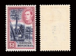 British Honduras Kgvi 1938 - 47 $2 Sg 160 Fine Lightly Hinged Cv £55 photo